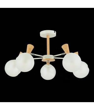 SLE220702-05 Люстра потолочная Белый, Светлое дерево/Белый E14 5*40W CATANIA-foto5