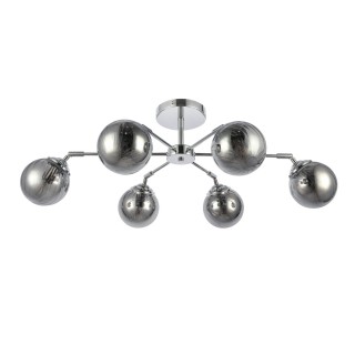 SLE102202-06 Люстра потолочная Хром/Дымчатый E14 6*40W FASIA-foto2