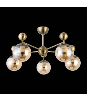 SLE106302-05 Люстра потолочная Бронзовый/Прозрачный, Янтарный E27 5*60W PECHIO-foto5