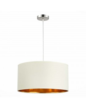 SLE300553-01 Светильник подвесной Никель/Золотистый, Светло-бежевый E27 1*40W BRESCIA-foto4