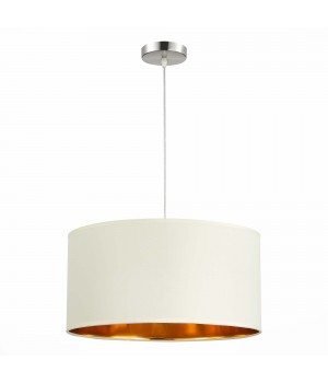 SLE300553-01 Светильник подвесной Никель/Золотистый, Светло-бежевый E27 1*40W BRESCIA-foto4