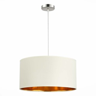 SLE300553-01 Светильник подвесной Никель/Золотистый, Светло-бежевый E27 1*40W BRESCIA-foto4