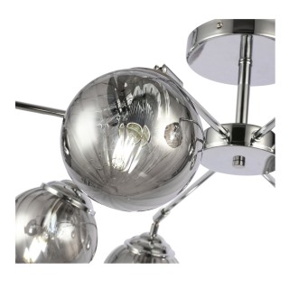 SLE102202-08 Люстра потолочная Хром/Дымчатый E14 8*40W FASIA-foto10