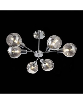 SLE155102-06 Люстра потолочная Хром/Дымчатый E14 6*60W GENTORE-foto11