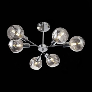 SLE155102-06 Люстра потолочная Хром/Дымчатый E14 6*60W GENTORE-foto11