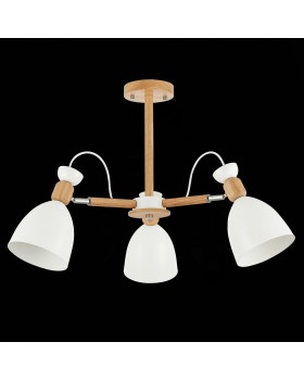 SLE103802-03 Люстра потолочная Светлое дерево, Белый/Белый E27 3*60W BALCAMO-foto5