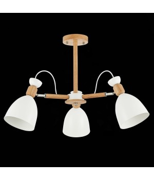 SLE103802-03 Люстра потолочная Светлое дерево, Белый/Белый E27 3*60W BALCAMO-foto5