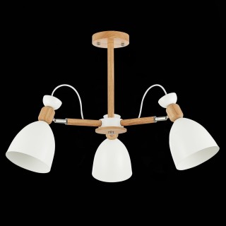 SLE103802-03 Люстра потолочная Светлое дерево, Белый/Белый E27 3*60W BALCAMO-foto5