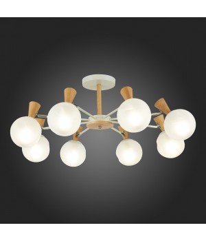 SLE220702-08 Люстра потолочная Белый, Светлое дерево/Белый E14 8*40W CATANIA-foto7