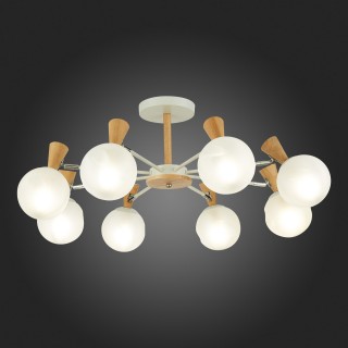 SLE220702-08 Люстра потолочная Белый, Светлое дерево/Белый E14 8*40W CATANIA-foto7