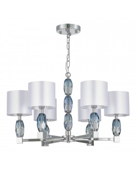 SL1759.103.06 Люстра подвесная ST-Luce Хром, Голубой/Белый E14 6*40W LINGOTTI-foto2