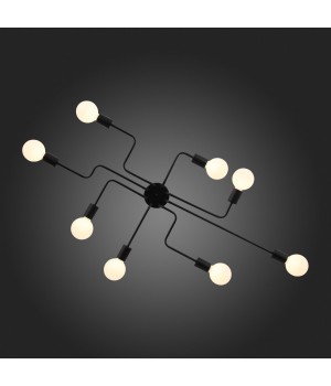 SL419.442.08 Люстра потолочная Черный E27 8*60W ANO-foto21