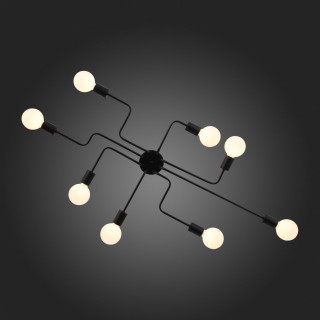 SL419.442.08 Люстра потолочная Черный E27 8*60W ANO-foto21