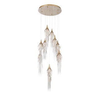 SL1116.203.09 Светильник подвесной ST-Luce Золотой с патиной/Золотой с  патиной, Никель LED 9*5W 3000K SALICA-foto2