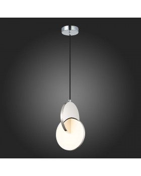 SL6107.113.01 Светильник подвесной ST-Luce Хром/Белый Хром LED 1*12W 3000K Eclisse-foto6