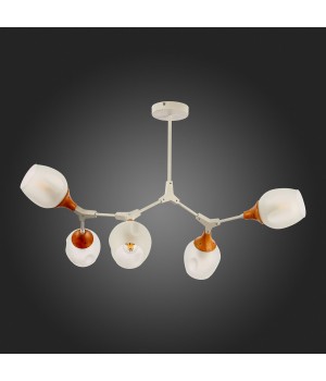 SLE113502-05 Люстра потолочная Белый, Светлое дерево/Белый E27 5*60W CIOTOLLA-foto8