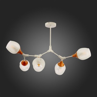 SLE113502-05 Люстра потолочная Белый, Светлое дерево/Белый E27 5*60W CIOTOLLA-foto8