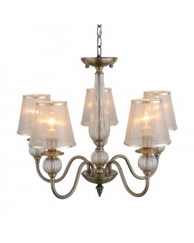 SL185.303.05 Люстра подвесная, потолочная Бронза, Прозрачный/Бежевый, Бронза E14 5*40W GRAZIA-foto11