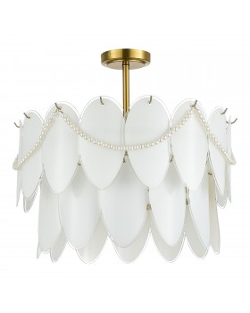 SLE1651-203-09 Светильник подвесной Золотистый/Молочно-Белый E14 9*40W ROOMI-foto2