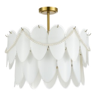 SLE1651-203-09 Светильник подвесной Золотистый/Молочно-Белый E14 9*40W ROOMI-foto2