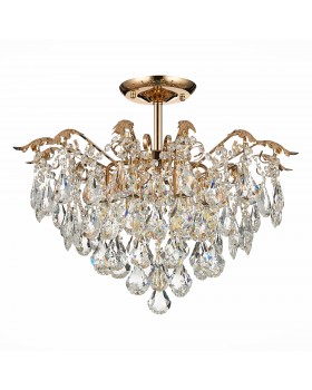 SLE160202-06 Светильник потолочный Французское золото/Прозрачный E27 6*60W KRISTO-foto2