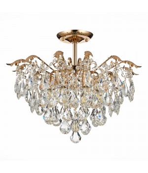 SLE160202-06 Светильник потолочный Французское золото/Прозрачный E27 6*60W KRISTO-foto2