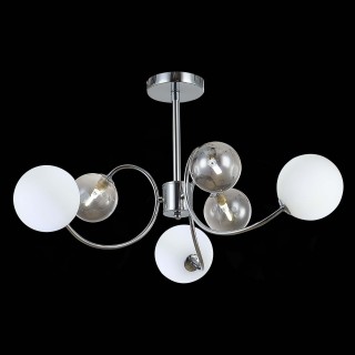 SLE220912-06 Люстра потолочная Хром/Белый, Дымчатый G9 6*5W FORMAE-foto4