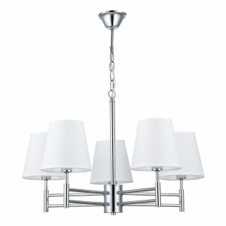 SLE105453-05 Светильник подвесной Хром/Белый E14 5*40W LAGORO-foto2