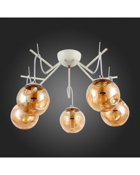 SLE110202-05 Люстра подвесная Белый/Янтарный E14 5*40W CALLETTA-foto8