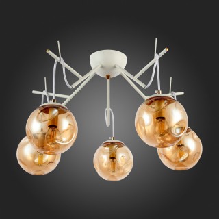 SLE110202-05 Люстра подвесная Белый/Янтарный E14 5*40W CALLETTA-foto8