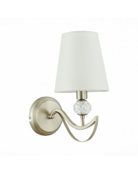 SLE111201-01 Бра Никель, прозрачный/Белый E14 1*40W BERGAMO-foto2