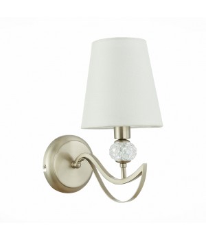 SLE111201-01 Бра Никель, прозрачный/Белый E14 1*40W BERGAMO-foto2