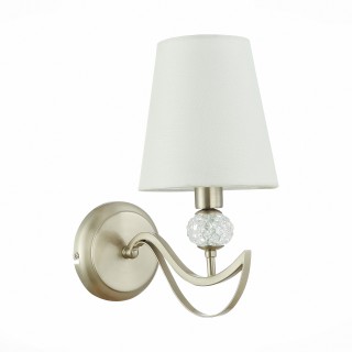 SLE111201-01 Бра Никель, прозрачный/Белый E14 1*40W BERGAMO-foto2