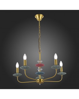 SLE1117-203-05 Люстра подвесная Золотистый E14 5*40W ATTIC-foto5