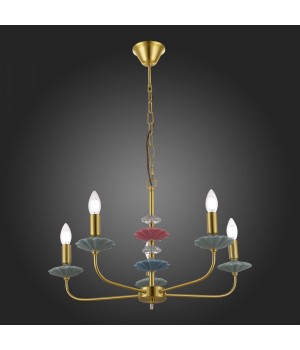 SLE1117-203-05 Люстра подвесная Золотистый E14 5*40W ATTIC-foto5