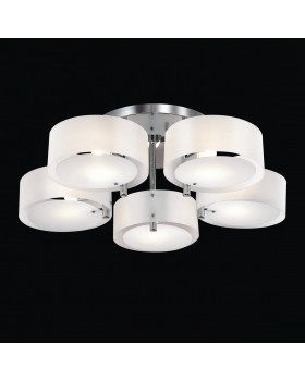 SL483.502.05 Люстра потолочная Хром/Белый E27 5*60W FORESTA-foto2
