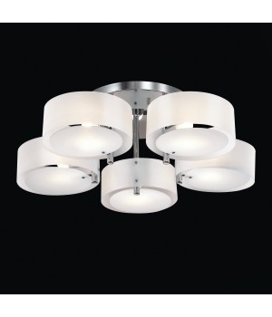 SL483.502.05 Люстра потолочная Хром/Белый E27 5*60W FORESTA-foto2