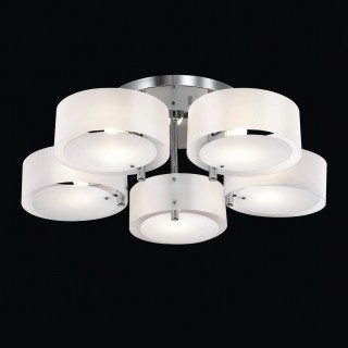 SL483.502.05 Люстра потолочная Хром/Белый E27 5*60W FORESTA-foto2