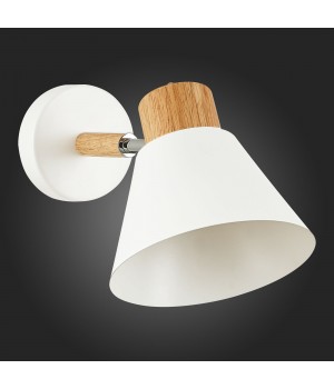 SLE103701-01 Светильник настенный Светлое дерево, Белый/Белый E27 1*60W BUVE-foto6