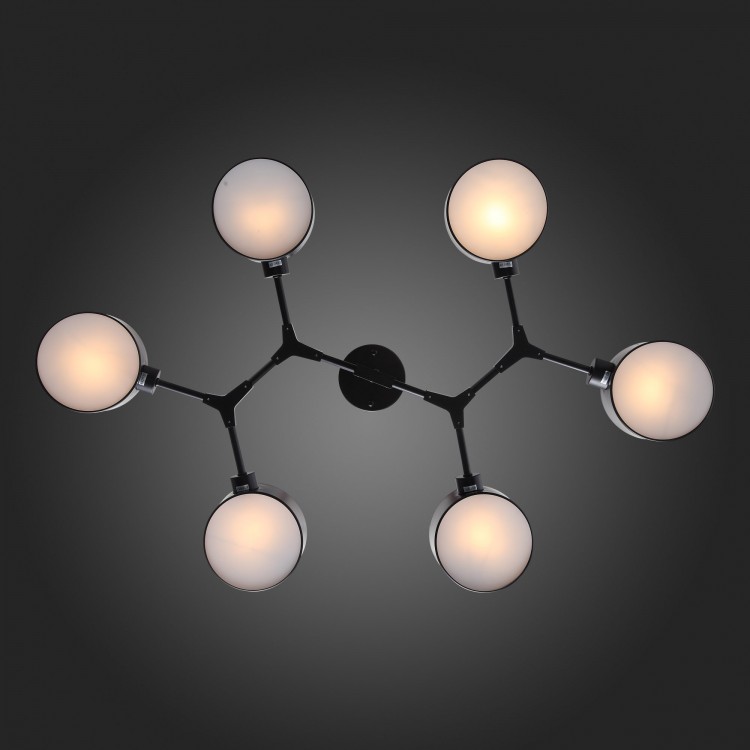 SLE183402-06 Люстра потолочная Черный/Черный E14 6*60W GIMENTO