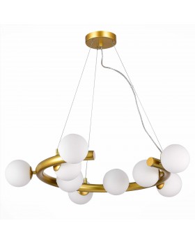 SL1185.203.09 Светильник подвесной ST-Luce Золотистый/Белый G9 9*5W ASOLO-foto2