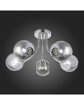 SLE102102-05 Люстра потолочная Хром/Дымчатый E14 5*40W RELOTTE-foto7