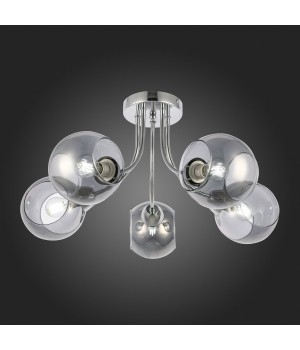 SLE102102-05 Люстра потолочная Хром/Дымчатый E14 5*40W RELOTTE-foto7