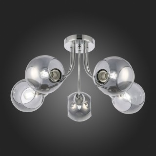 SLE102102-05 Люстра потолочная Хром/Дымчатый E14 5*40W RELOTTE-foto7