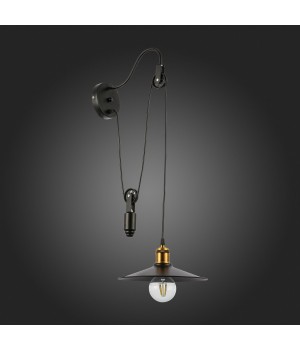 SLE120501-01 Светильник настенный Черный/Черный E27 1*60W ESPERAZZA-foto6