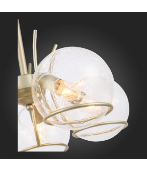 SL1136.203.05 Люстра подвесная Шампань/Прозрачный,С пузырьками воздуха E14 5*40W RESCHEZA-foto9