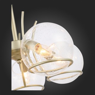 SL1136.203.05 Люстра подвесная Шампань/Прозрачный,С пузырьками воздуха E14 5*40W RESCHEZA-foto9