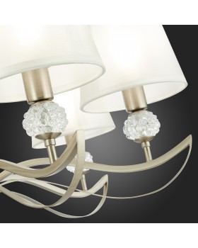 SLE111203-07 Люстра подвесная Никель, прозрачный/Белый E14 7*40W BERGAMO-foto9