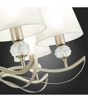 SLE111203-07 Люстра подвесная Никель, прозрачный/Белый E14 7*40W BERGAMO-foto9