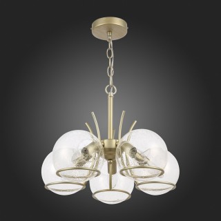 SL1136.203.05 Люстра подвесная Шампань/Прозрачный,С пузырьками воздуха E14 5*40W RESCHEZA-foto8